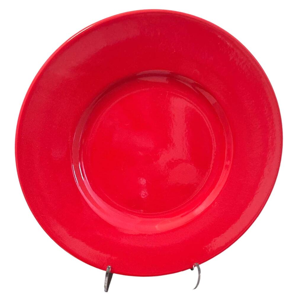 Vintage Waechtersbach Germany Cherry Red Large Dinner Plate 10" Fun Factory USA